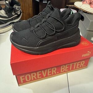 PUMA Kids All-Black Sneakers